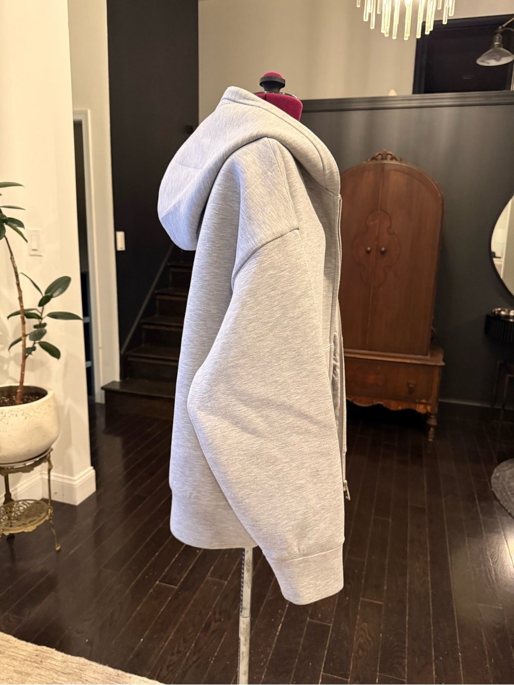 Anine Bing Grey Bond Zip Hoodie - Picture 4 of 15